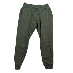 Gymshark Mens Olive Green Cotton Tapered Joggers Sweatpants GMBT4063 Small